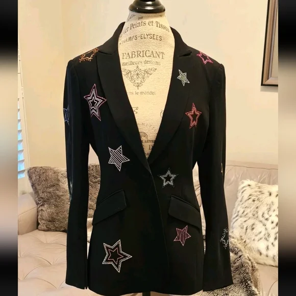 Cinq à Sept Star Embellished 'Cheyenne' Blazer Retail $699-US8-NO FLAWS - Picture 2 of 12